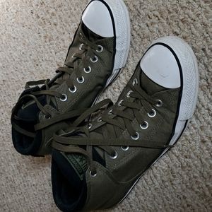 Men's size 9 Women's size 11 Green Cordura Converse High Tops